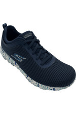 Skechers GOwalk Vegan Washable Bungee Sneakers Fiji Paradise Navy