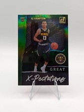 RJ Hampton 2020-21 Panini Donruss Great X-Pectations Green Flood RC #24 Nuggets