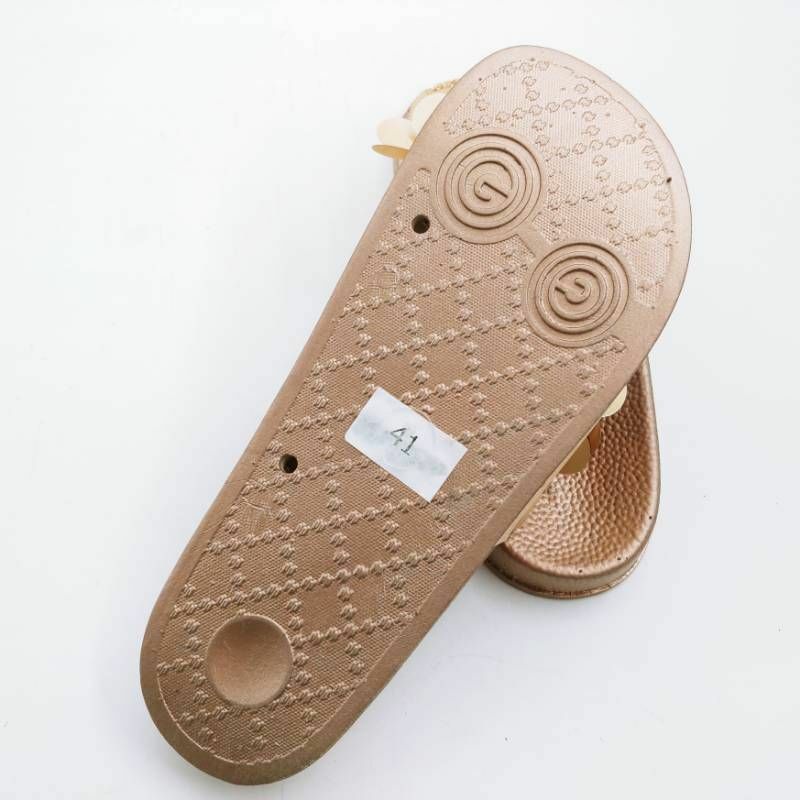 PANTOFOLA D’ORO Sandali donna Jumbo Slide oro rosa metallizzato floreale paillettes slip on EU 41