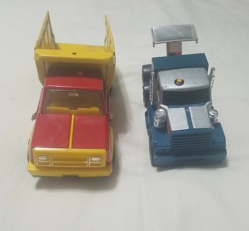 Vintage 1980's Red Yellow Tonka Mini Dump Truck & GMC Clutch Popper Drag