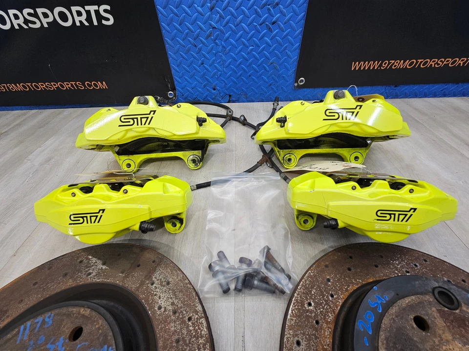 Juego de pinzas de freno Brembo 18-21 Subaru wrx sti 2.5 6 pistones 32k Foto 4 de 4