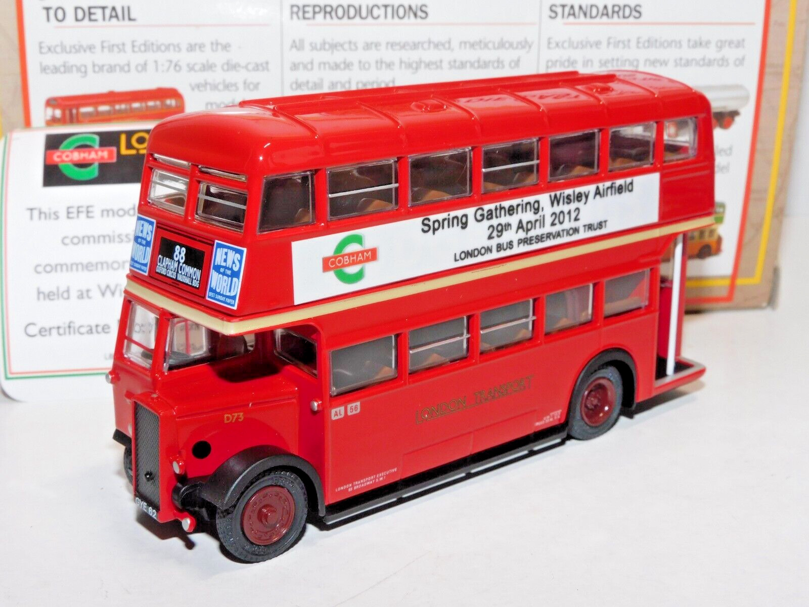 EFE DAIMLER UTILITY BUS LONDON TRANSPORT COBHAM BUS RALLY 2012 1/76 26410A