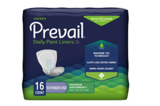 Prevail Pant Liner Incontinence Booster Pad Overnight Super, 13 X 28 Case of 96