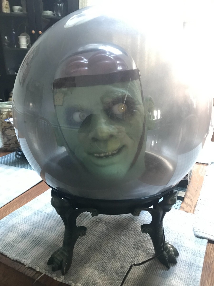 Talking Sound Activated Gemmy 14' Frankenstein Head With Brain 14