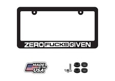 Zero Fcks Given License Plate Frame Tag Cover Jdm Euro Low Vtec Funny New Zero Fcks Given License Plate Frame Tag Cover Jdm Euro Low Vtec Funny New