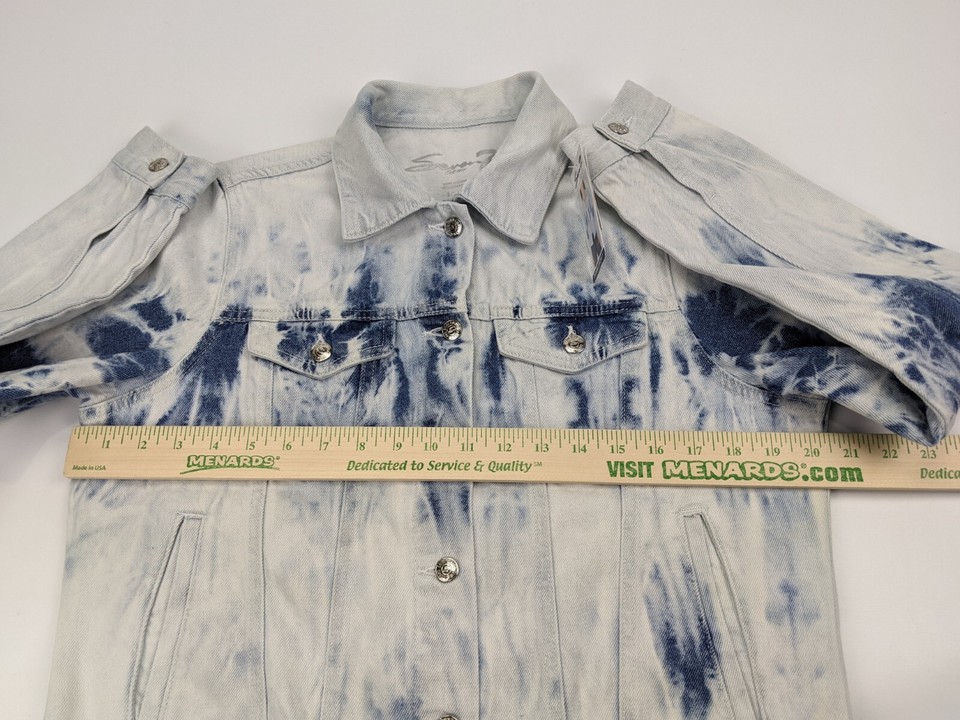 Seven7 Seven 7 Tie Dye Denim Jean Jacket, Women's Medium, NWT $89 | eBay