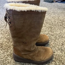 UGG Australia Womens Klarissa Boots 1003288 Chestnut Waterproof Tassel Beaded S9