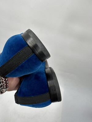 Alexander Mcqueen Royal Blue Velvet Slip-on Loafers Size 42/9 USA made In italy Alexander Mcqueen Royal Blue Velvet Slip-on Loafers Size 42  main image 4