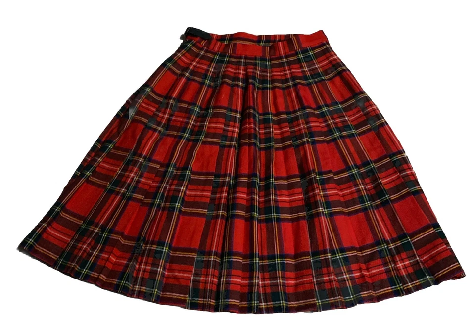 Charter Club by Jane Justin 红色格子印花羊毛裙 25/23 苏格兰设计 — 第 4/4 张图片