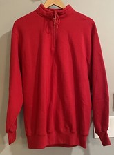 Jerzees Sweatshirt 1/4 Zip Tie Mock Neck USA Made Blank Mens XLarge