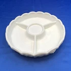 Vintage Westmoreland Paneled Grape Milk Glass Appetizer 9" Serving Dish Bowl