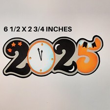 2025 NEW YEARS TITLE scrapbook paper piecing 3D die cut by Rhonda