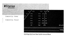 Harman Kardon CITATION 24 Amplifier Owners Instruction Manual