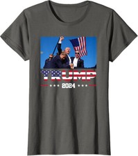Donald Trump 2024 Survived Shot At Election Rally Fan Ladies' Crewneck T-Shirt