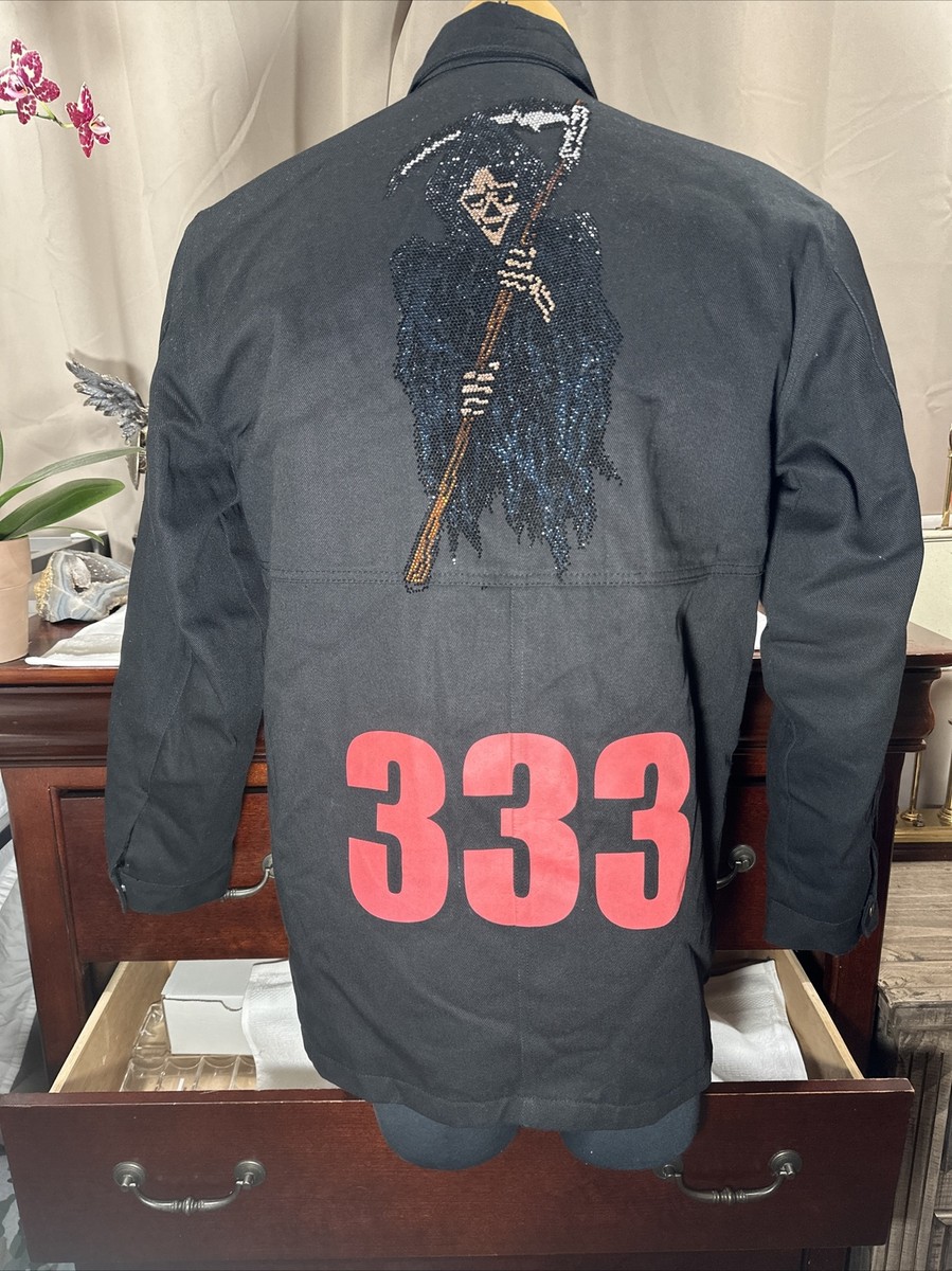 Rare DEAD HOMIES x Ben Davis Rhinestone Grim Reaper Jacket Men's