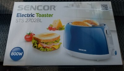 Sencor Toaster 2-Slice Bright Blue Anti Slip Feet Heat Insulated Outer Case New