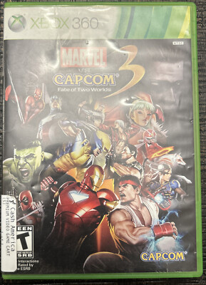 Marvel vs. Capcom 3: Fate of Two Worlds Game & Case No Manual Microsoft Xbox 360