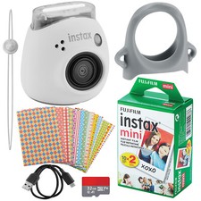 Fujifilm Instax Pal Digital Camera, 20 Fujifilm Mini Films Milky White 