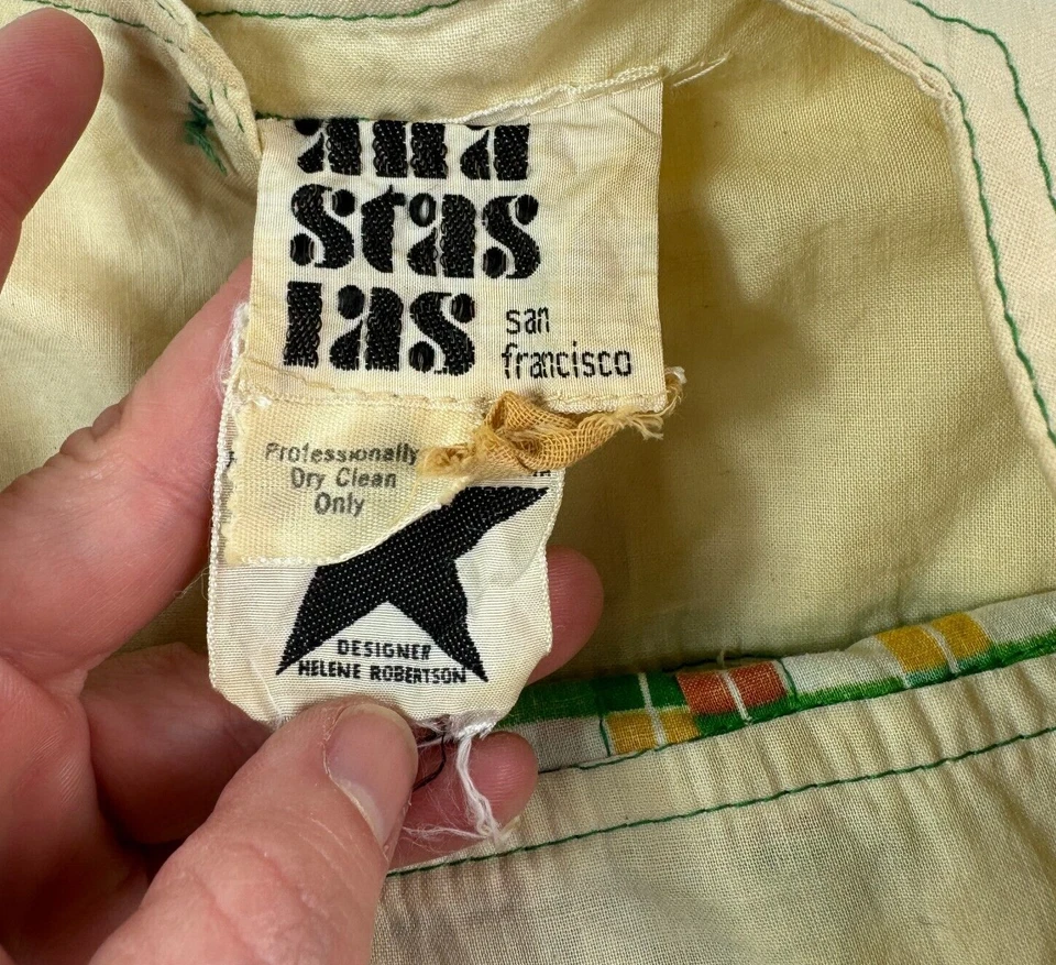 Mini Vestido Vintage Años 50 60 Para Mujer Mod Cuadros Groovy Diseñadora Helene Robertson XS Foto 4 de 4