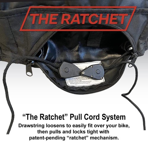 Dowco WeatherAll Plus Motorcycle Cover, Ratchet Attachment, Black Waterproof, Sp - Picture 4 of 6