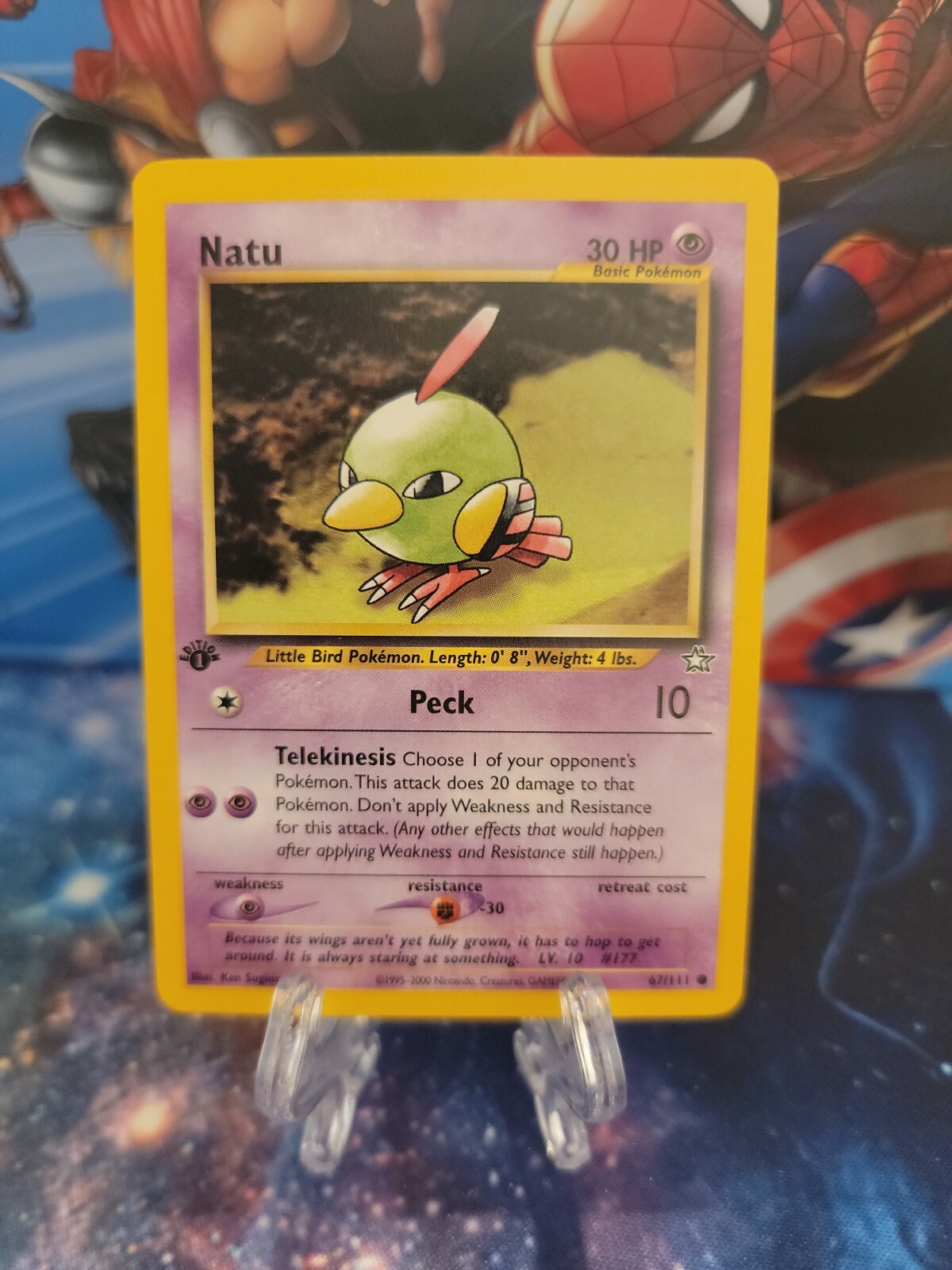 NM/Mint 1st Edition Natu 67/111 Neo Genesis Pokemon Card WOTC