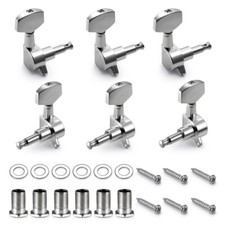 Acoustic Guitar String Tuning Pegs Tuners Machine Heads Keys Chrome 3X3 Silver