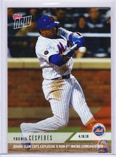 Yoenis Cespedes Mets Grand Slam Topps NOW Moment 96 on 4-18-2018 PR=314