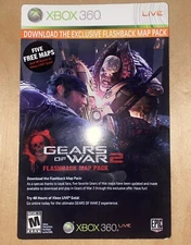 Gears Of War 2 Flashback Map Pack Xbox 360 Live DLC Subscription Code UNUSED New