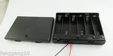 Plastic AAx6 6xAA 2A 9V Battery Holder Case Enclosed Box W/ On-Off Switch Leads