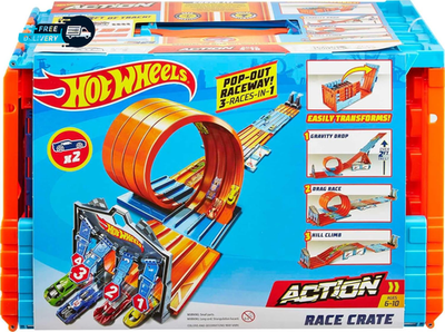 #ad #ad Toy Car Track Set Race Crate Transforms into 3 Different Builds $87.10