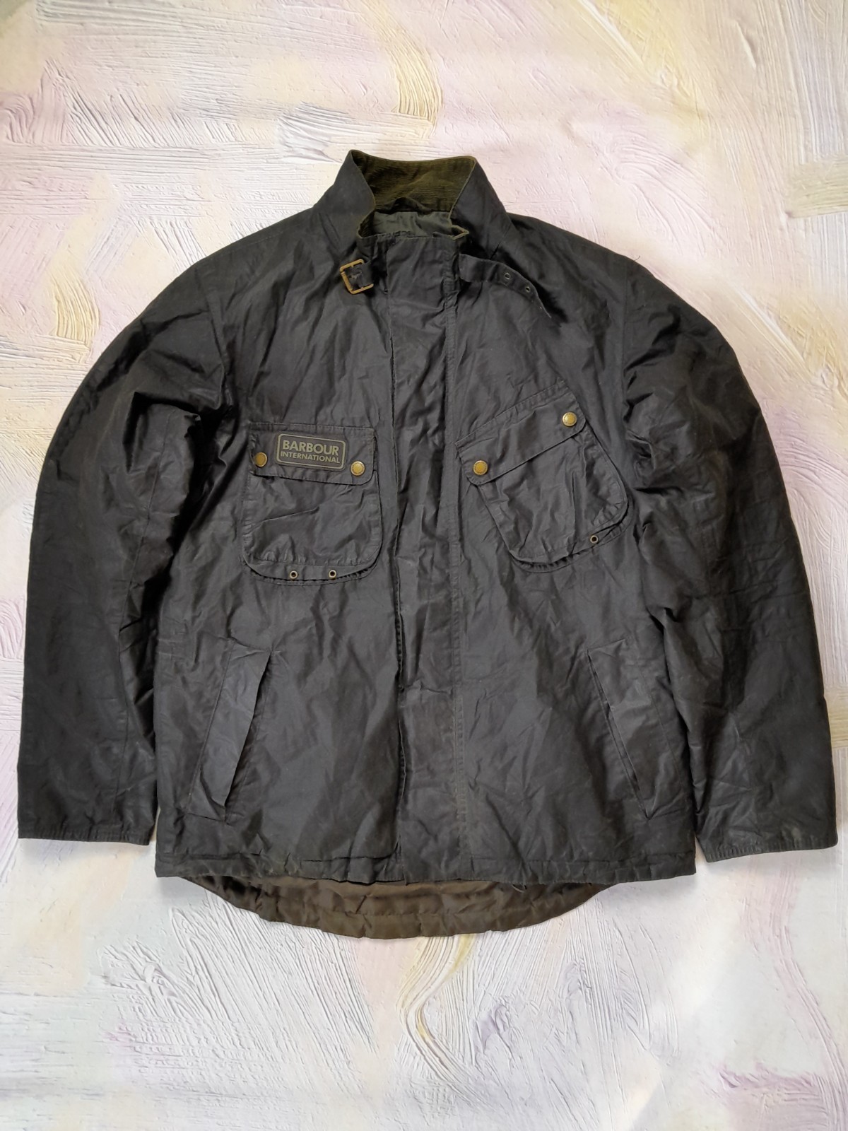 Barbour Lever Wax Jacket Sage Green M – Archive Motorcycle coat