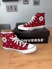 Converse Chuck Taylor All Star Unisex Kids Sneaker US 5.5Y / 7.5W Red Heart High