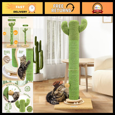 Extra Thick 37" Cactus Cat Scratching Post for Large Cats - Sisal, Interactive T