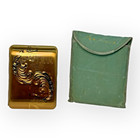 Vintage Elgin American Gold Tone Cigarette Case Art Deco Monogram MM