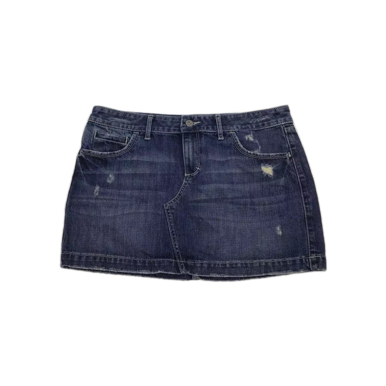 London Jeans Skirt Size 6 Womens Mini Pockets Medium Wash  Cotton