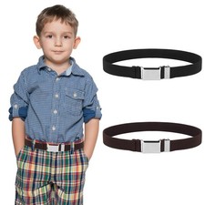 2 Pack Kids Toddler Belt Elastic Stretch Belts Adjustable Uniform Belt with S...