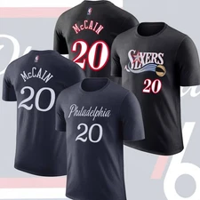 HOT ! Jared McCain #20 Philadelphia 76ers 2025/26 Fan Look Name & Number