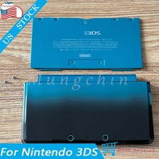 For Nintendo 3DS Console Top Bottom Case Faceplates Housing Shell Cover Blue