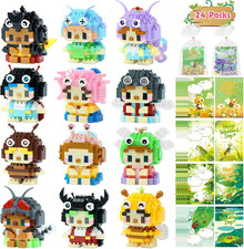 24 Pack Valentines Day Gifts for Kids Classroom, Mini Building Blocks, Building