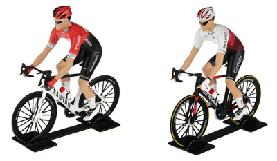 Lot of 2 figurines Cyclist Tour de France 2023 Solido 1/18 Cycling race TDF11-14