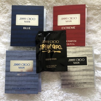 Jimmy Choo Man,Aqua,Blue,Extreme & Urban Hero 5pcs Spray Sample 2ml/0.06fl 