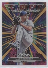 2022 Panini Prizm Fearless Neon Orange Prizm 11/100 Max Scherzer #FL-1 1ax