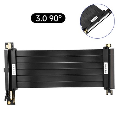 For PCI-E 3.0 90° 16x Riser Cable Graphics Card Extension Cable For GPU Card NEW