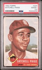 1953 Topps #220 Satchell Satchel Paige PSA 2.5 GD+ Nice Color New Label