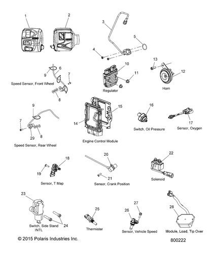 Polaris Switch Cube, Left, Genuine OEM Part 4014451, Qty 1 - Picture 2 of 2