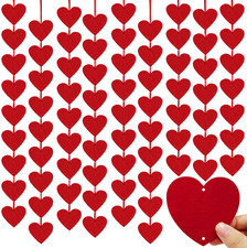 Felt Heart Garland 150 Pieces for Valentine's Day, Weddings, and Parties