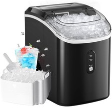 Nugget Ice Makers Countertop, Pellet Ice Machine with Self-Cleaning Function,...