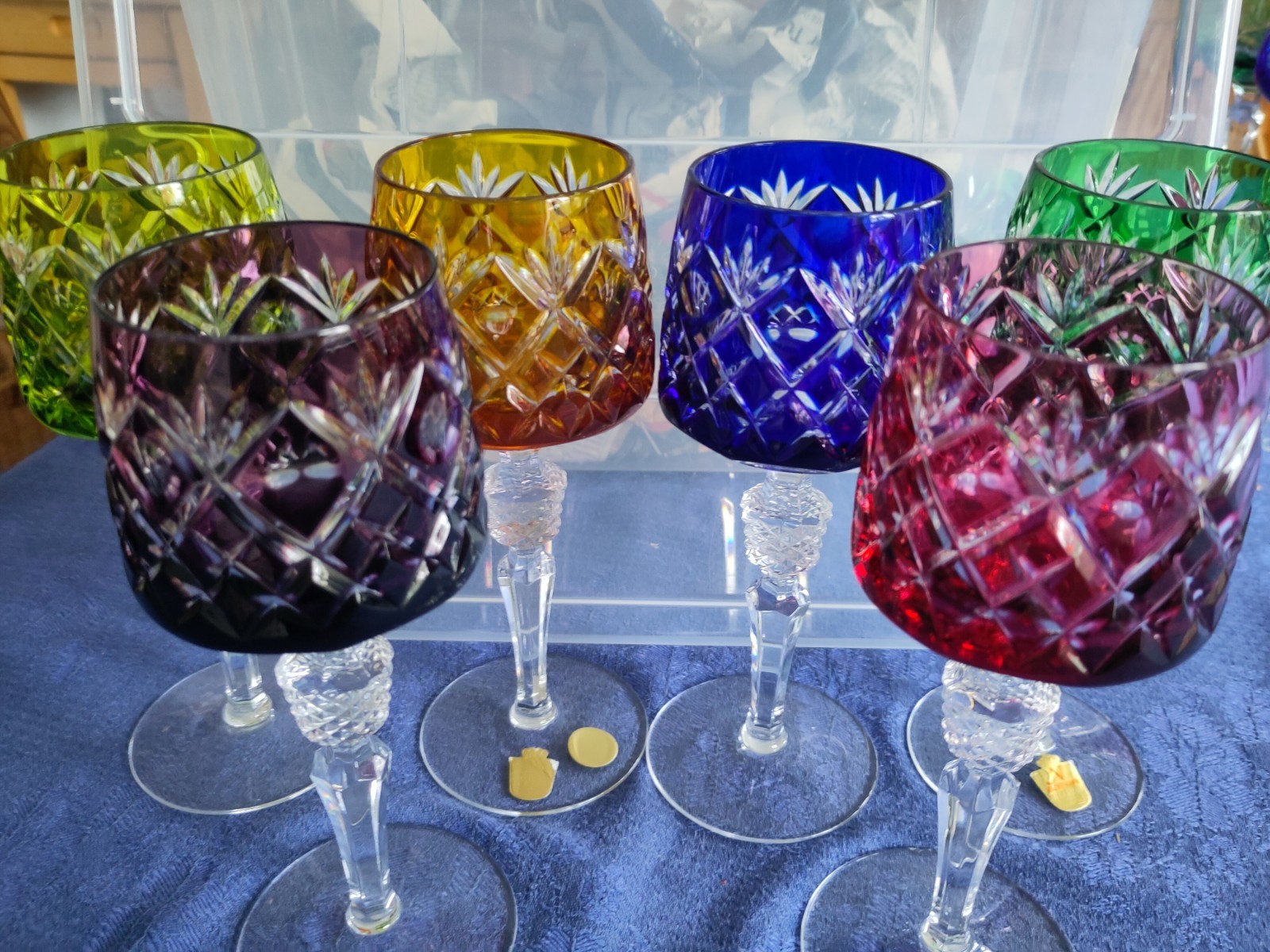 "BRISTOl" Nachtmann 6 Stuck, Weinrömer ,Römer, Überfangrömer,24% Bleikristall