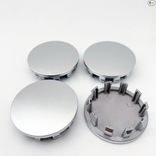 4PCS 63mm 2.5 Inch Custom Matte Silver Plastic Car Hub Wheel Center silver