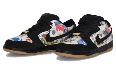 Size 10.5 - Nike SB Dunk Low x Supreme Rammellzee for sale online
